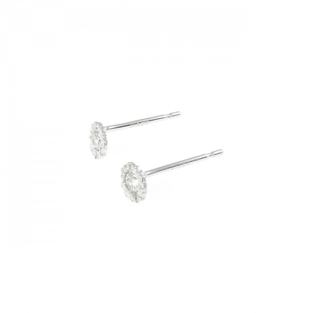 K18WG ダイヤモンド ピアス