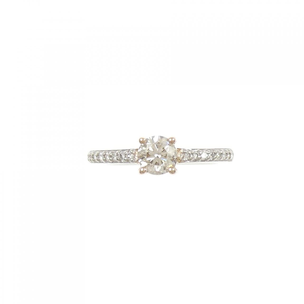 PT950/K18PG ダイヤモンド リング 0.50CT