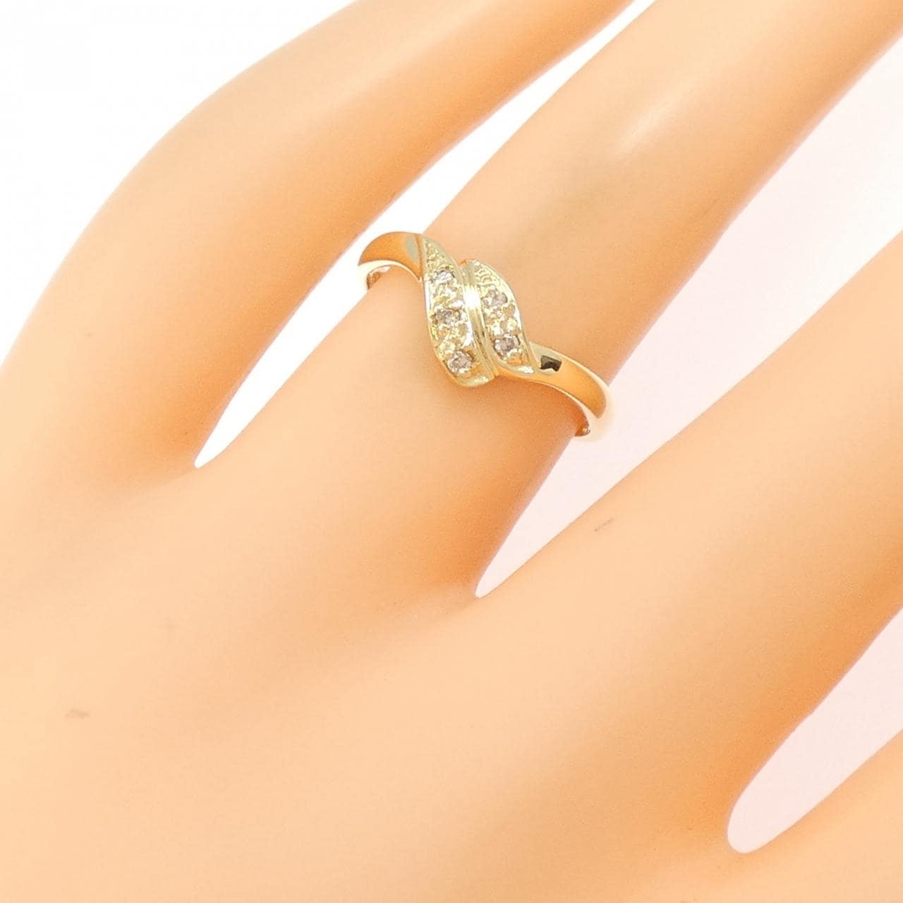 K18YG ダイヤモンド リング 0.05CT