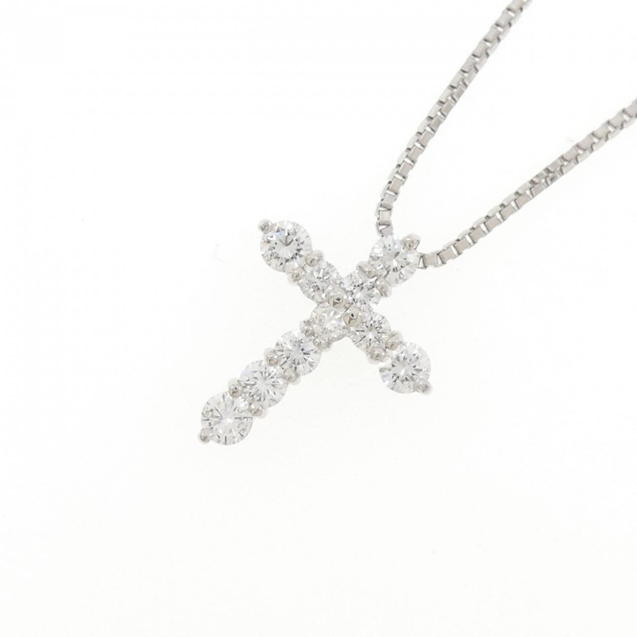 PT900/PT850 クロス ダイヤモンド ネックレス 1.03CT