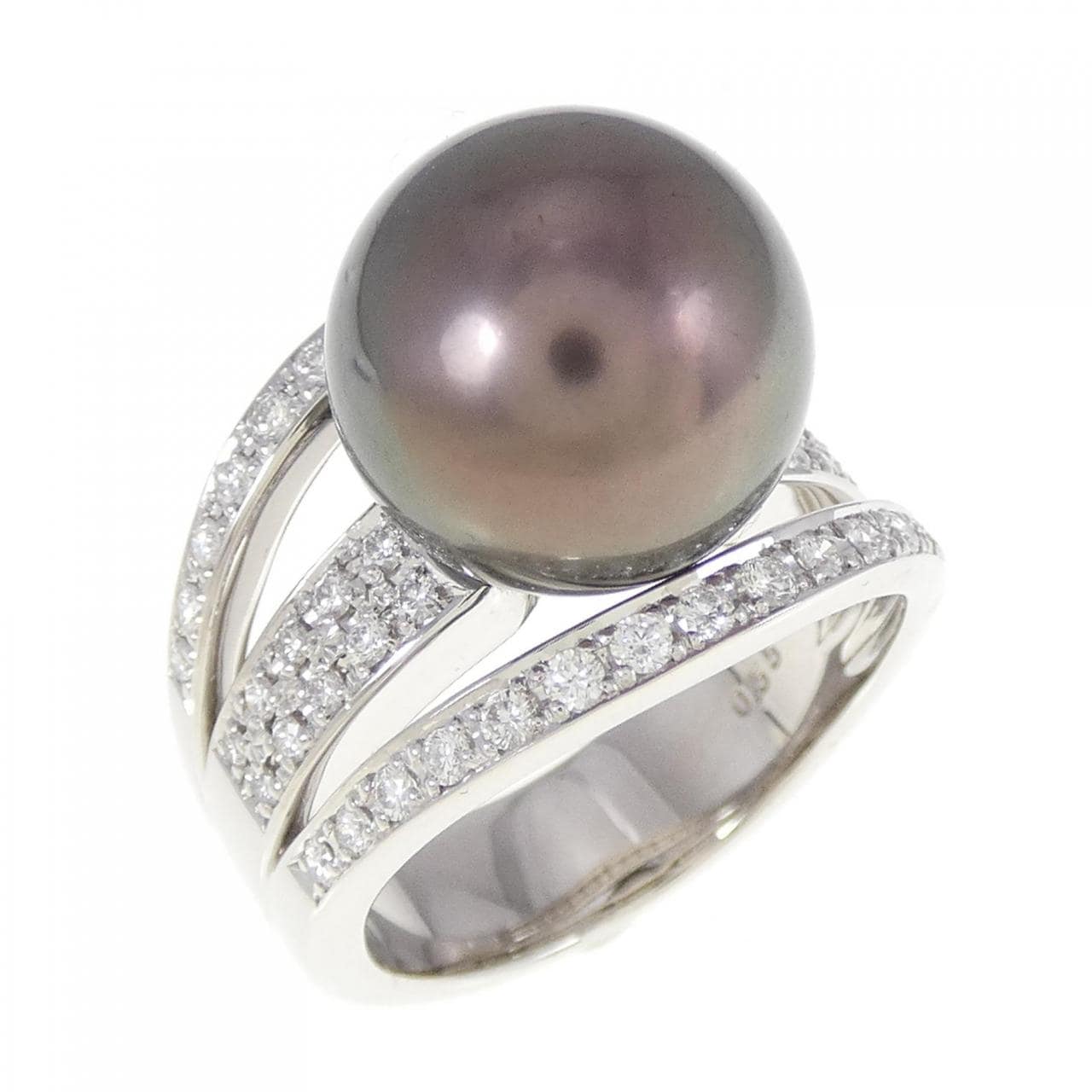 PT Black Butterfly Pearl Ring 12.3mm