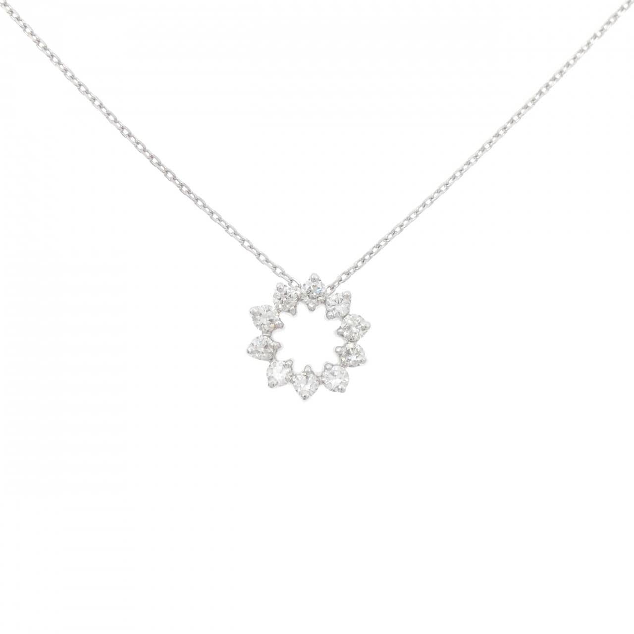 K18WG ダイヤモンド ネックレス 0.50CT