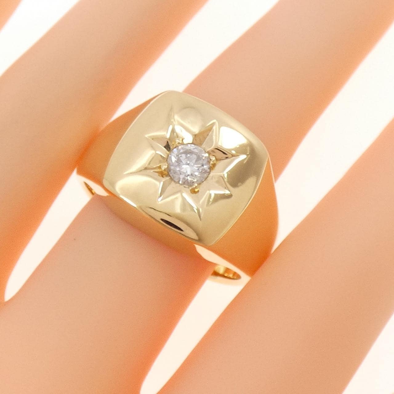 K18YG ダイヤモンド リング 0.40CT