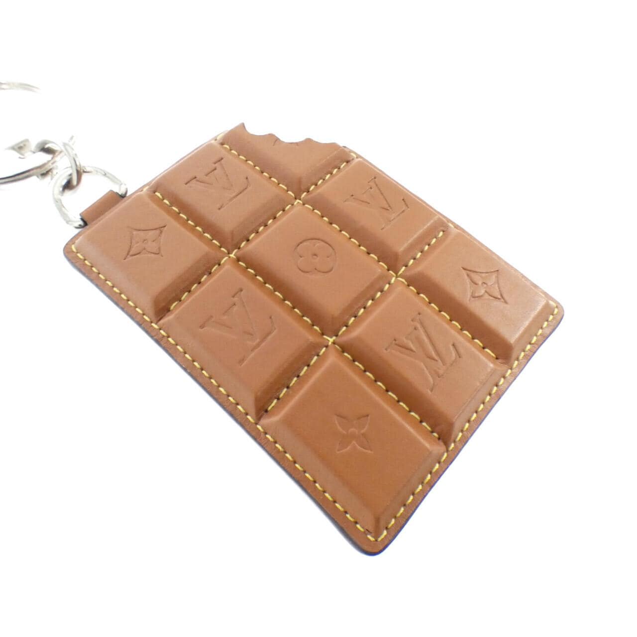 LOUIS VUITTON Monogram Bag Charm LV Chocolate Bar M01478 Qeelin