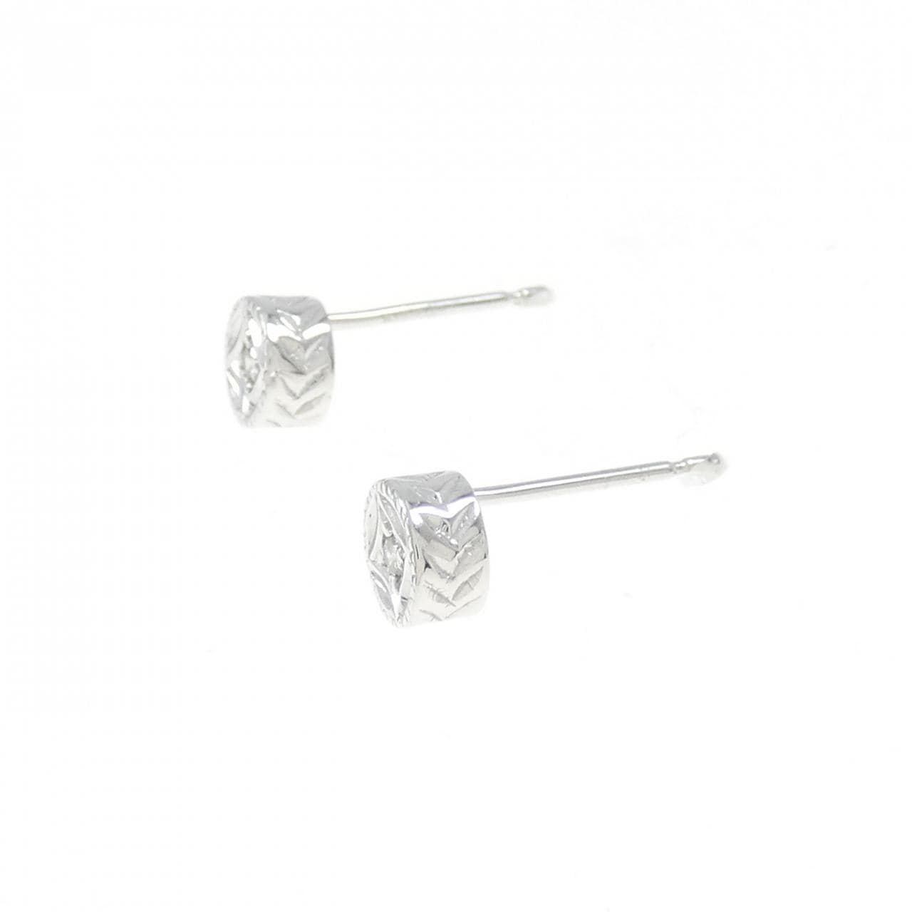 K18WG ダイヤモンド ピアス 0.04CT