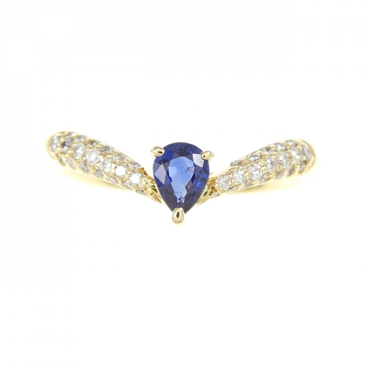 K18YG サファイヤ リング 0.28CT