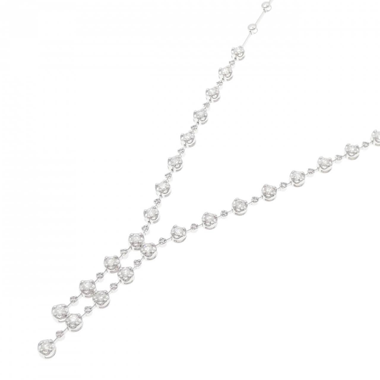 K18WG ダイヤモンド ネックレス 2.00CT