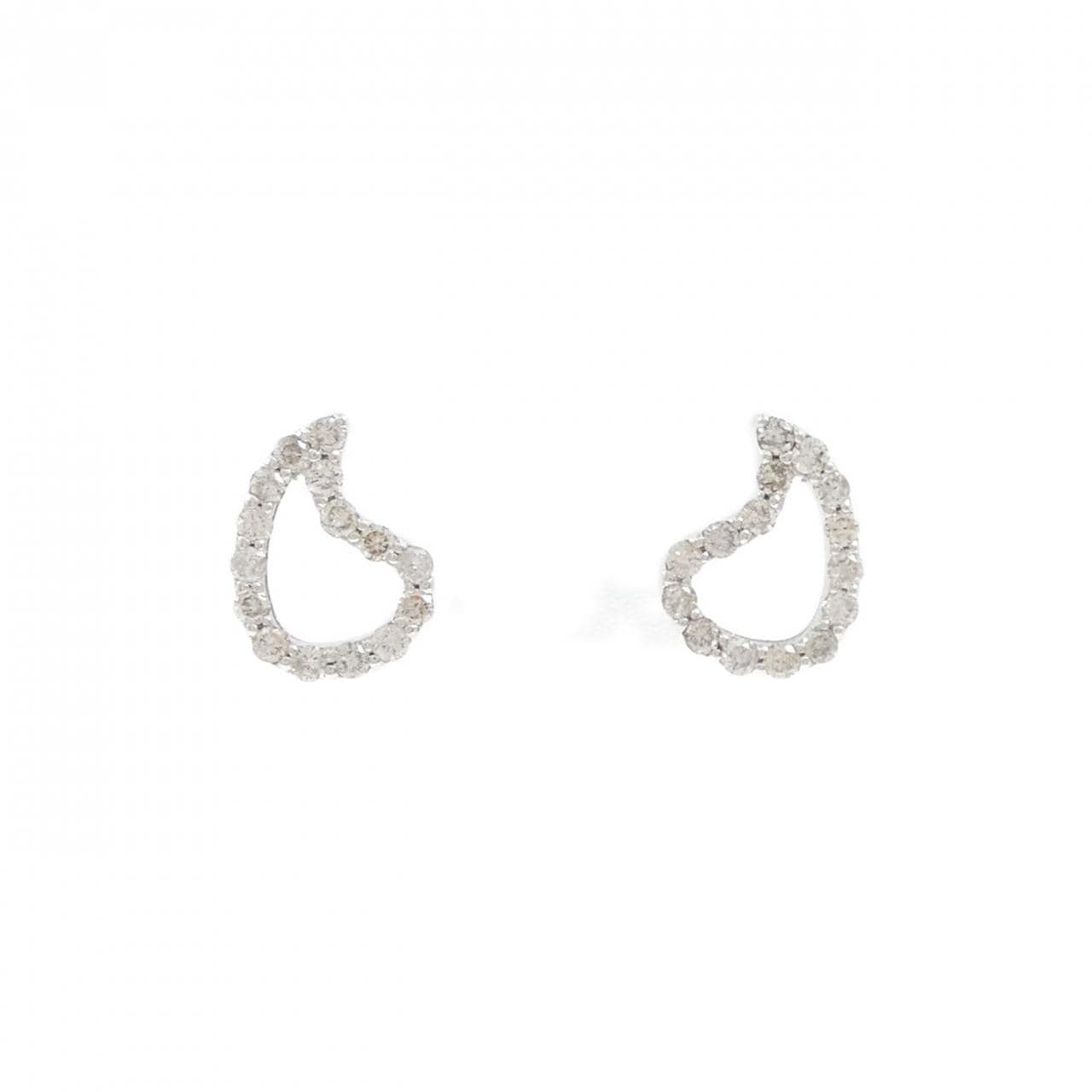 K18WG ダイヤモンド ピアス 0.40CT