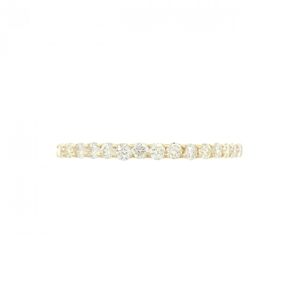 K18YG ハーフエタニティ ダイヤモンド リング 0.20CT