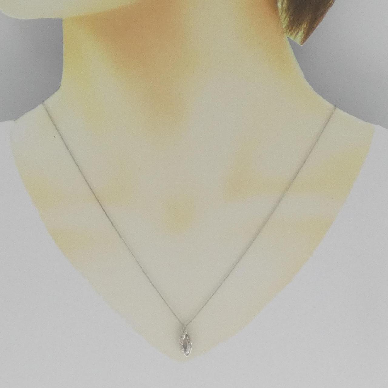 K18WG ダイヤモンド ネックレス 0.13CT