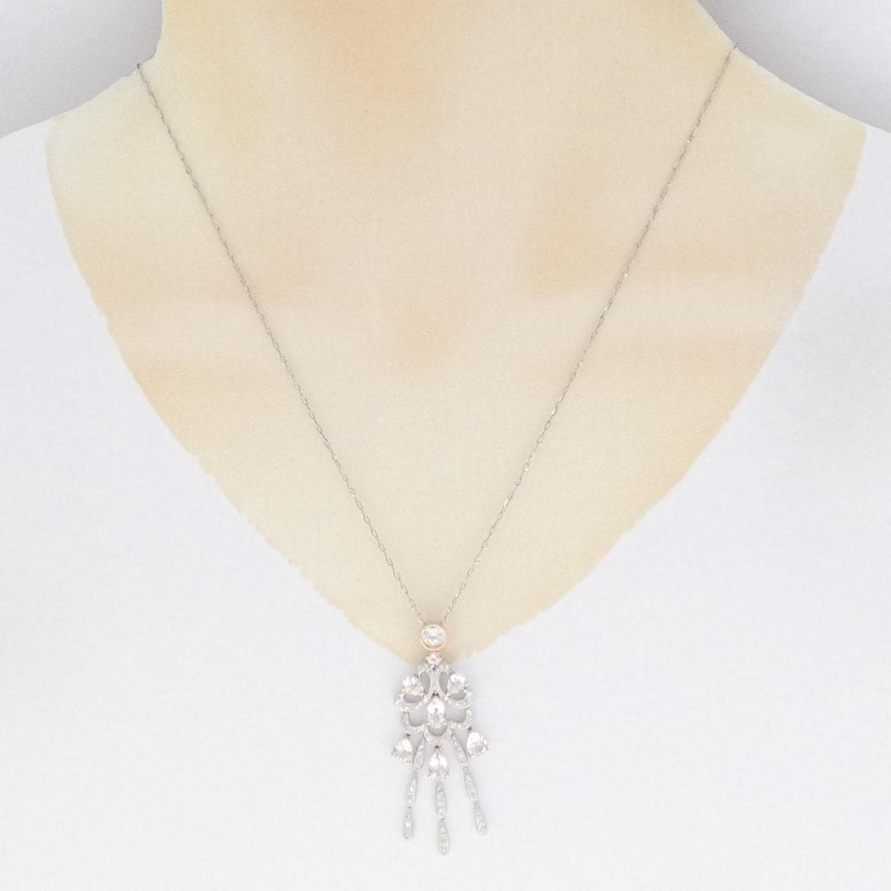 K18PG/K18WG ベリル ネックレス 2.01CT