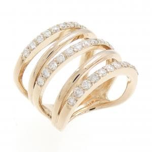 K18PG ダイヤモンド リング 1.00CT