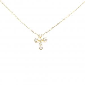 スタージュエリー クロス ダイヤモンド ネックレス 0.10CT