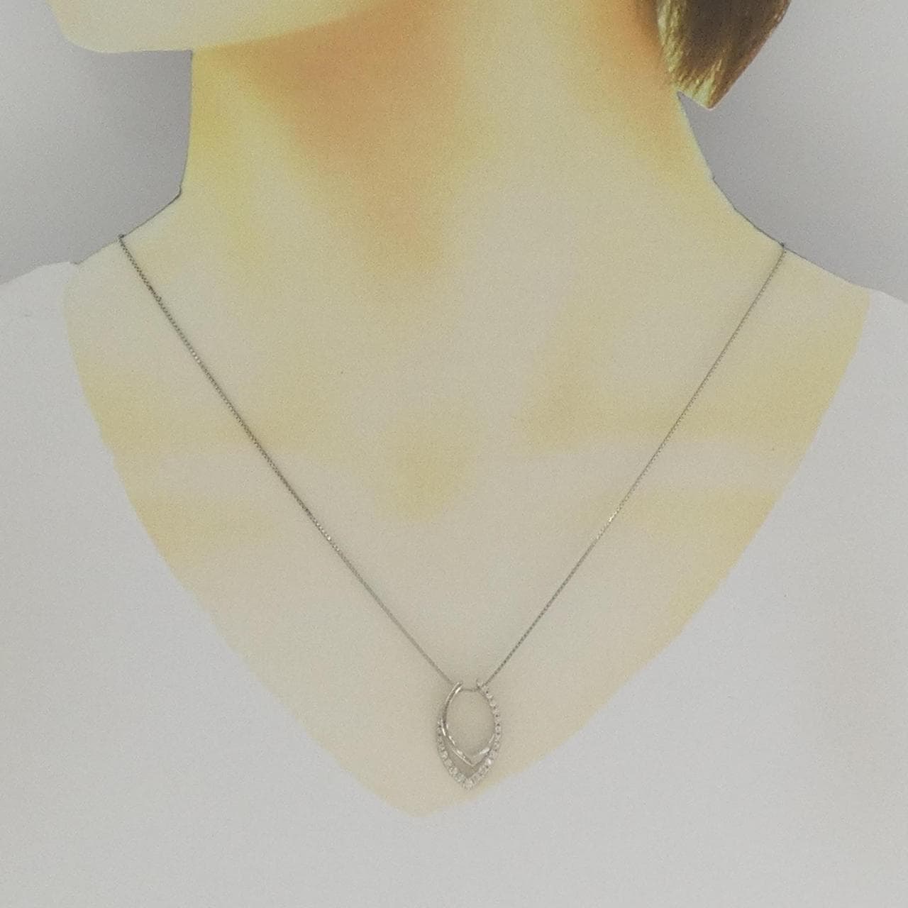 PT900/PT850 ダイヤモンド ネックレス 0.24CT