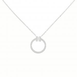 ティファニー Tトゥー ネックレス 0.14CT