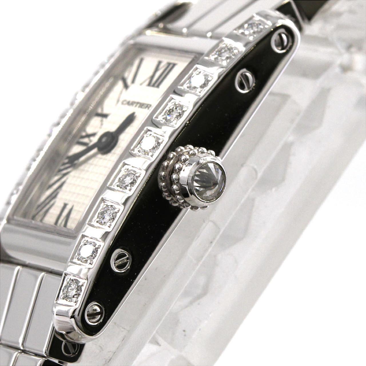 カルティエ タンクアロンジェラニエールSM WG/D WJ2003W3 WG クォーツ