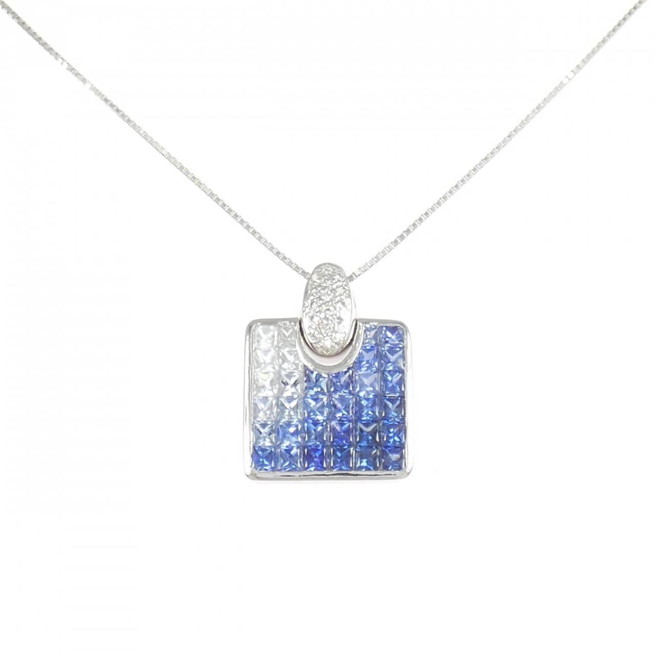 K18WG サファイヤ ネックレス 3.50CT