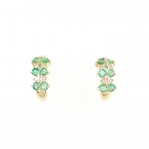 K18YG エメラルド ピアス 0.50CT