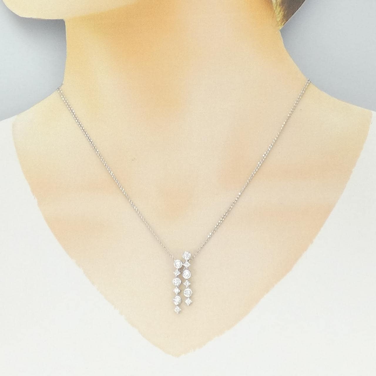 LINE ダイヤモンド ネックレス 0.50CT