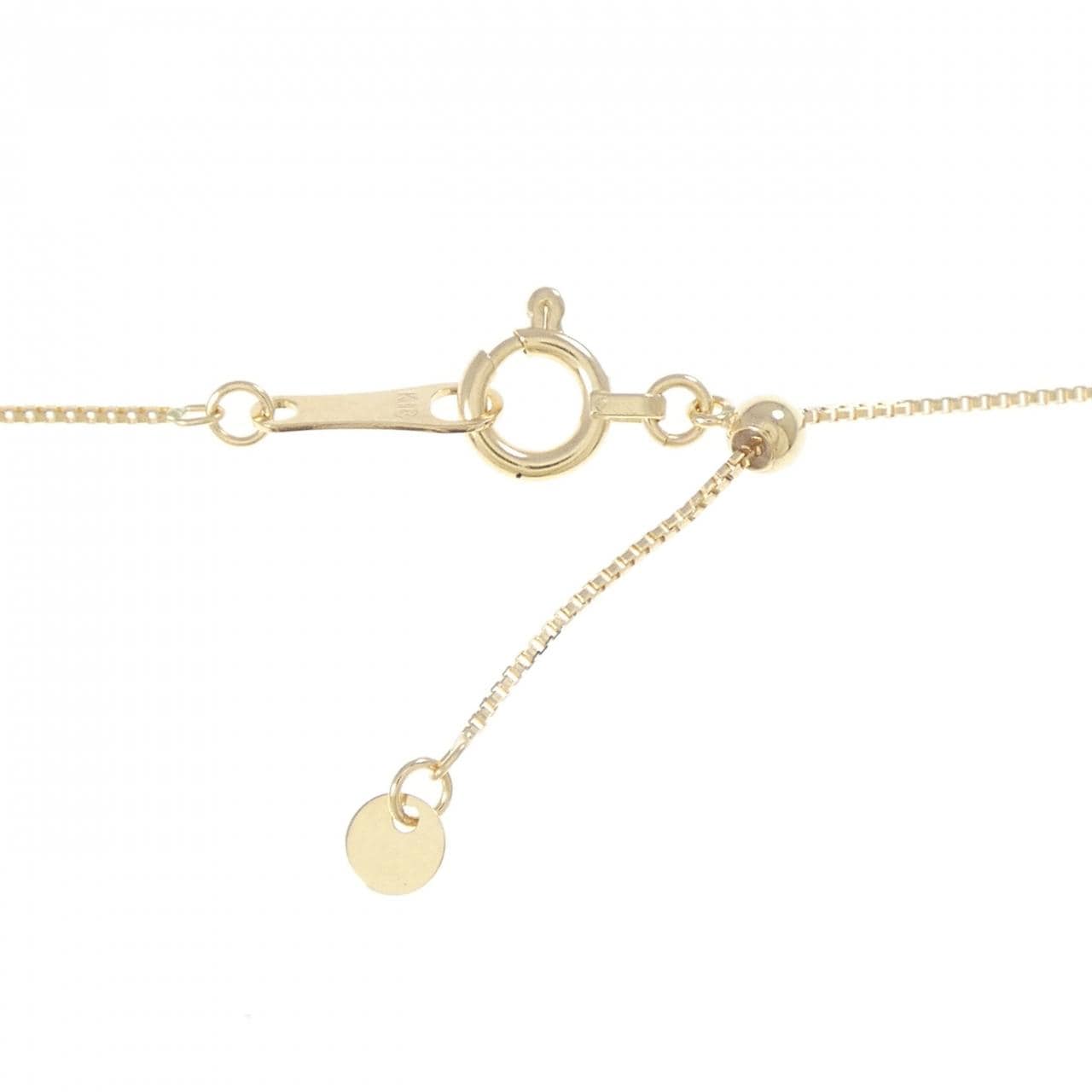 K18YG ヒマワリ サファイヤ ネックレス 0.60CT