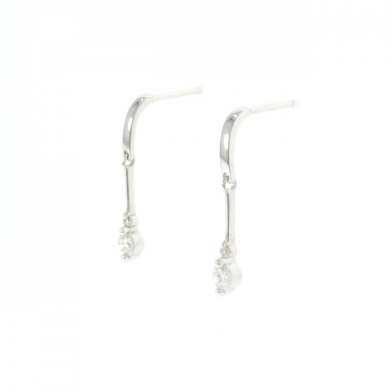 K18WG ダイヤモンド ピアス 0.22CT