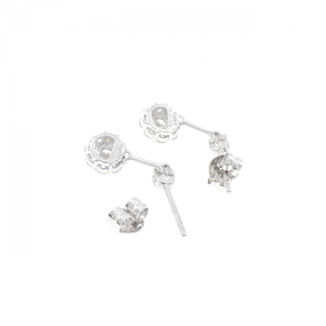 K18WG ダイヤモンド ピアス 0.46CT