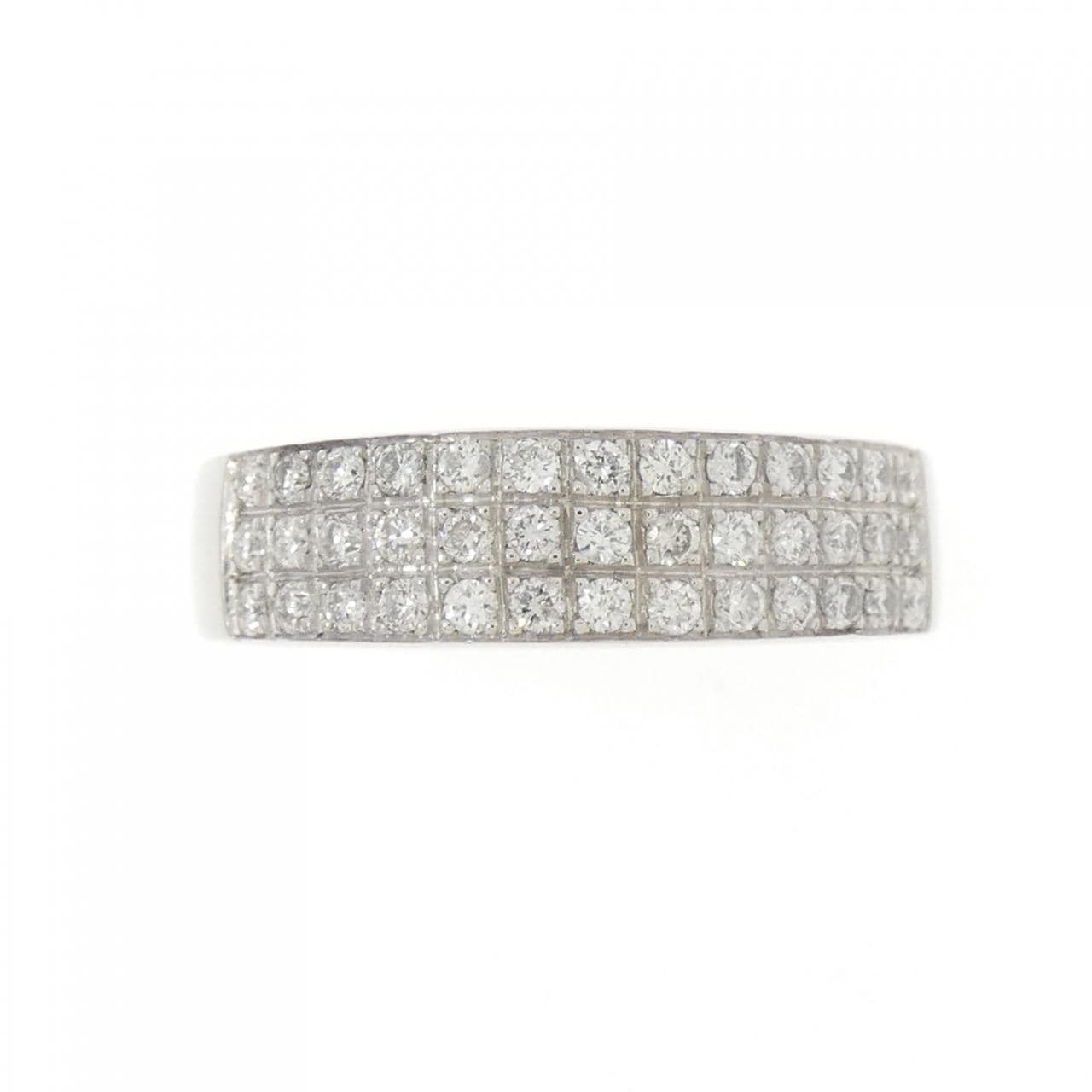 K18WG Pave Diamond Ring 0.38CT
