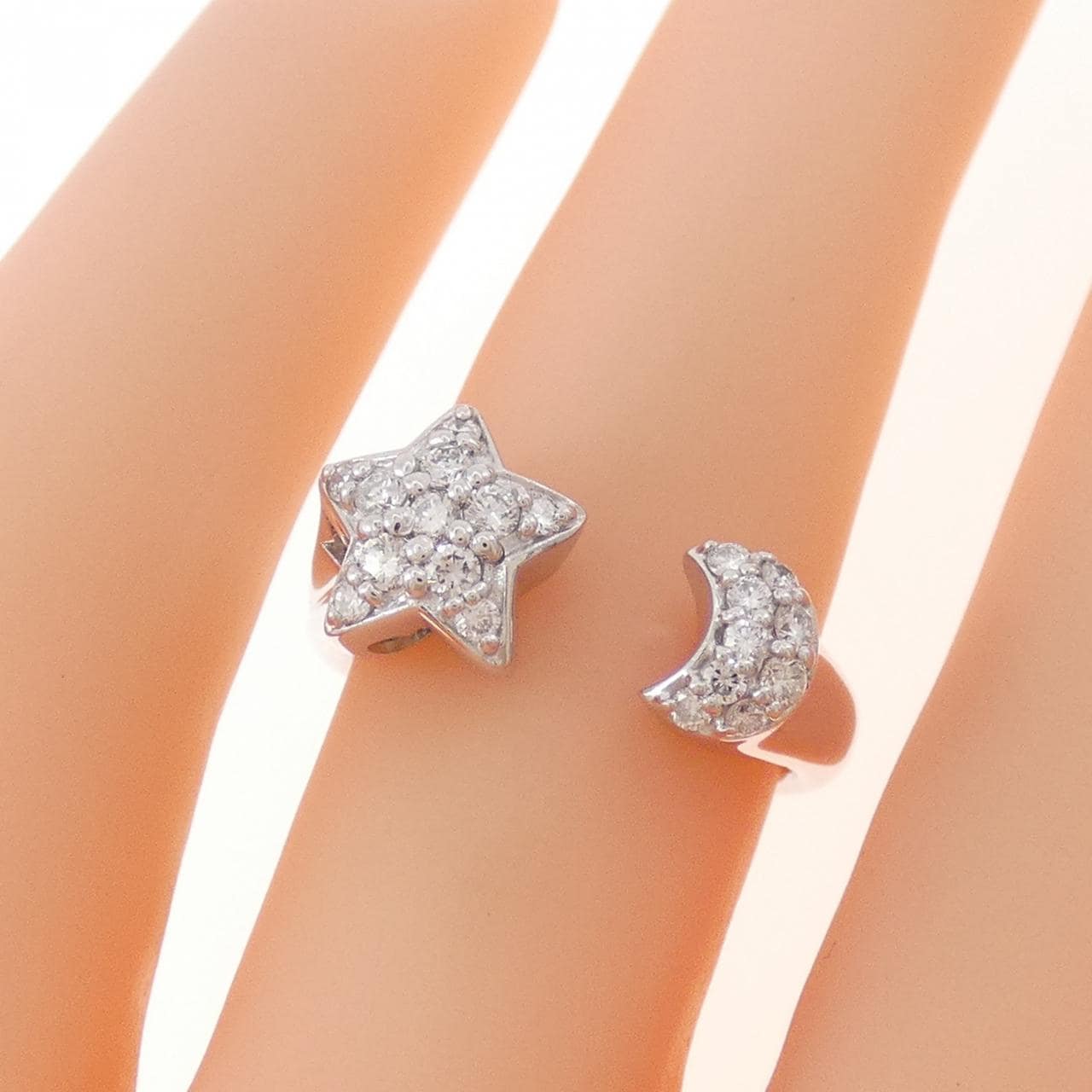 PONTE VECCHIO Star Moon Ring 0.23CT