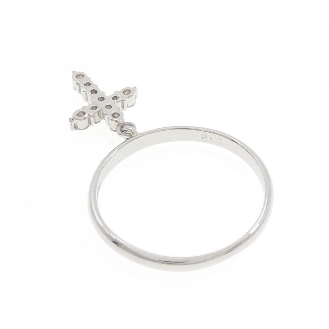 PT900 クロス ダイヤモンド リング 0.18CT