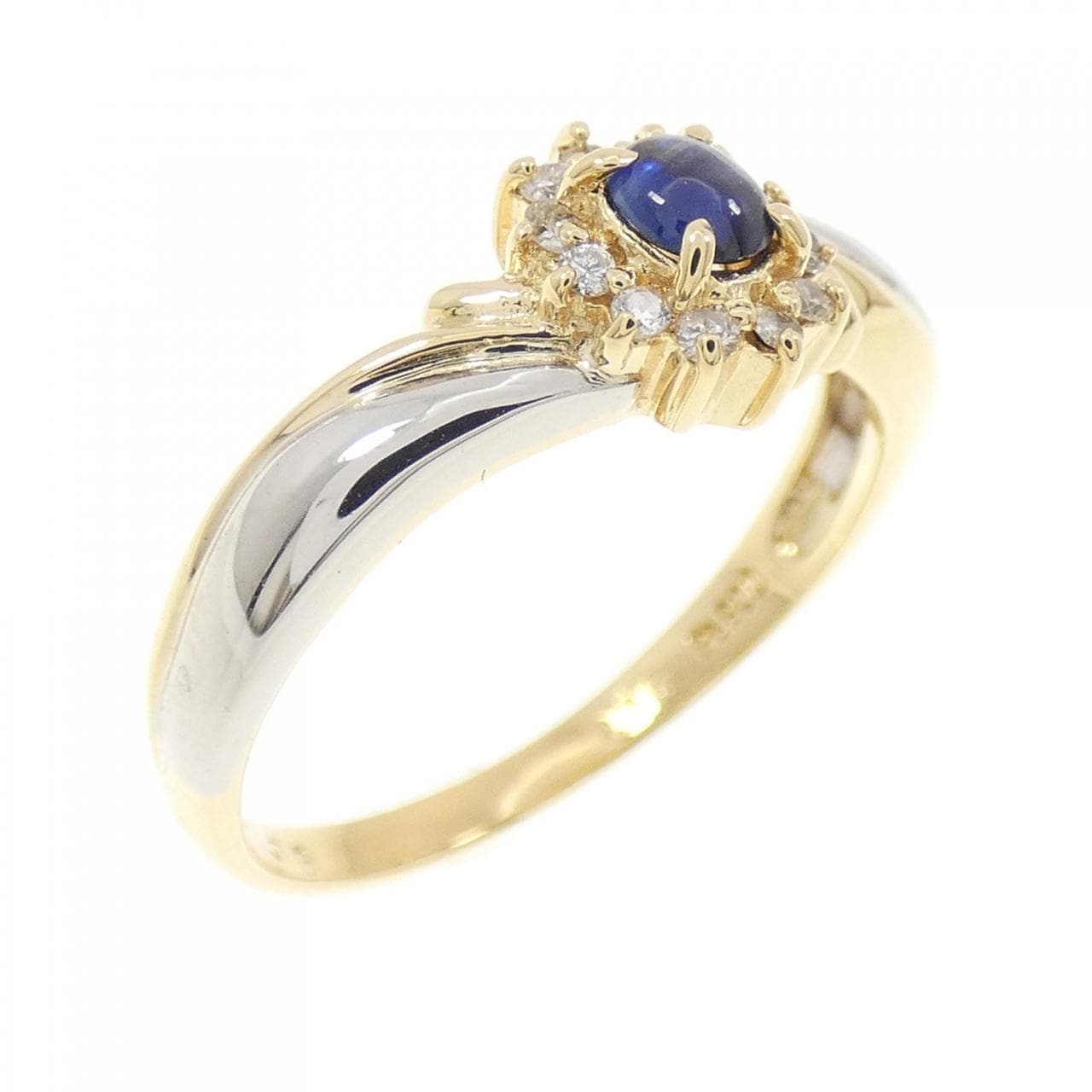 K18YG/PT900 Sapphire Ring 0.19CT