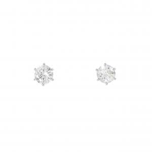 【リメイク】PT900/ST ダイヤモンド ピアス 0.401CT 0.419CT D SI1 VG-GOOD