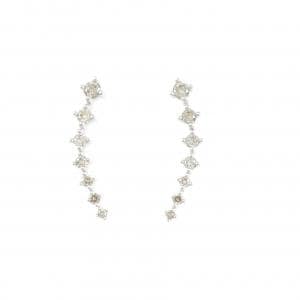 K18WG ダイヤモンド ピアス 0.40CT