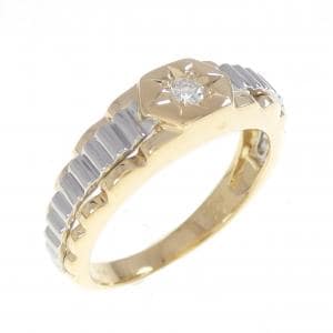 K18YG/PT900 ダイヤモンド リング 0.06CT