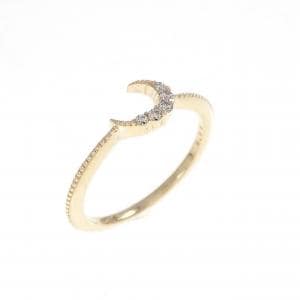 K10YG ムーン ダイヤモンド ピンキーリング 0.02CT