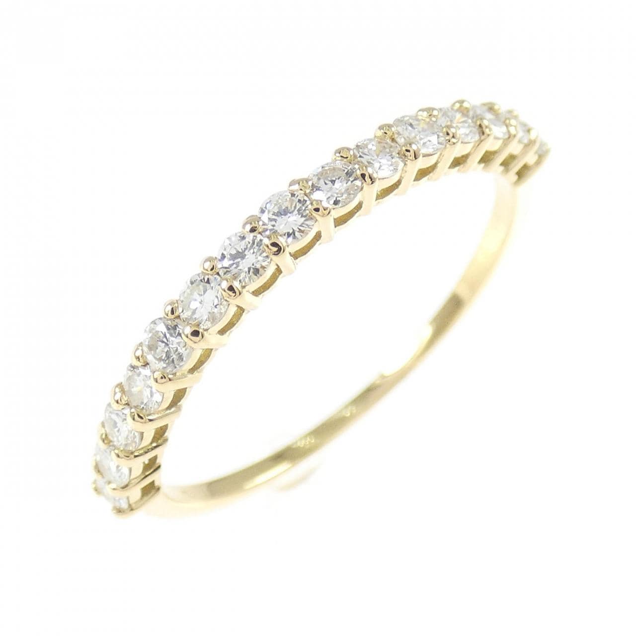 K18YG ハーフエタニティ ダイヤモンド リング 0.30CT