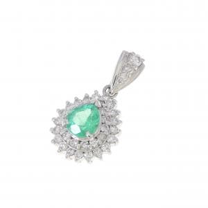 PT900 エメラルド ペンダント 0.48CT