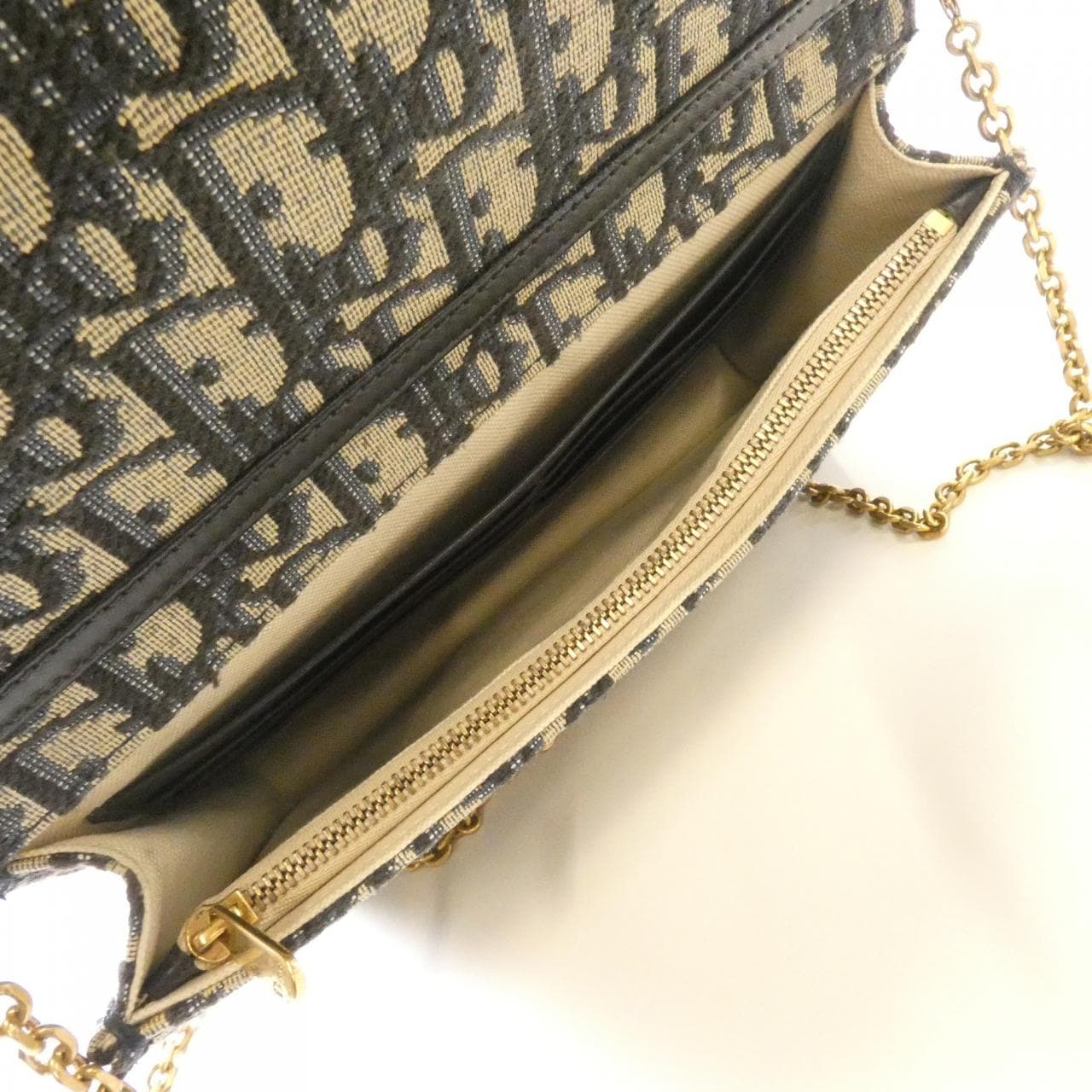 クリスチャンディオール DIOR OBLIQUE サドルポーチ S5620CTZQ チェーンウォレット