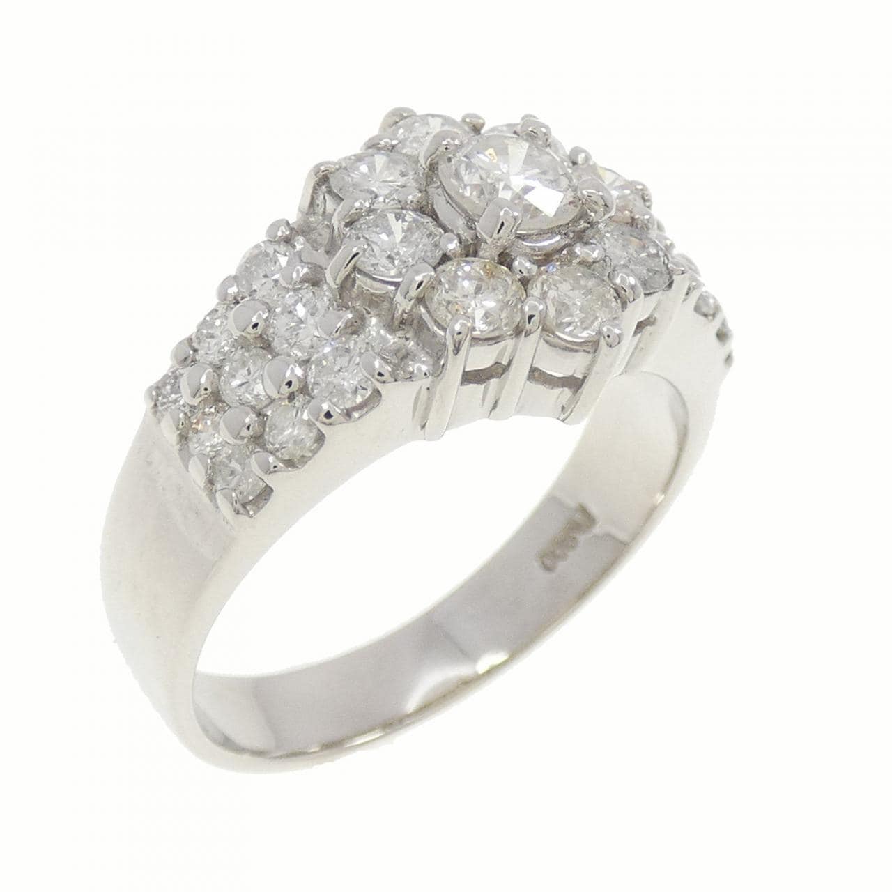 PT900 フラワー ダイヤモンド リング 1.50CT