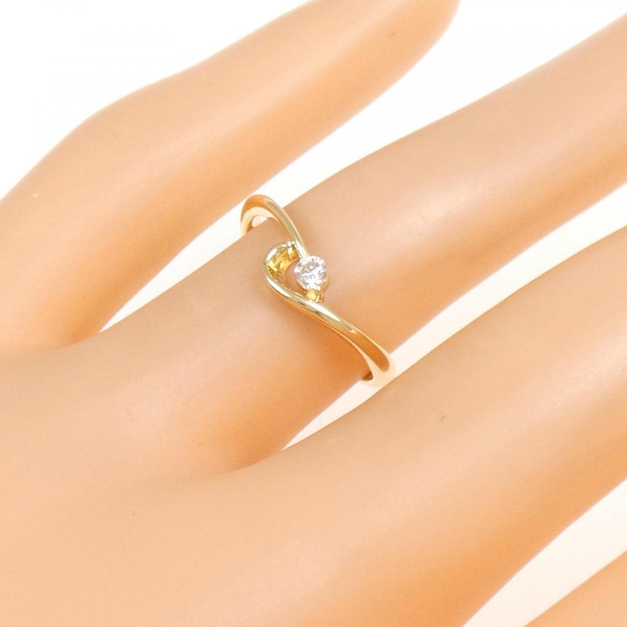K18YG Diamond ring