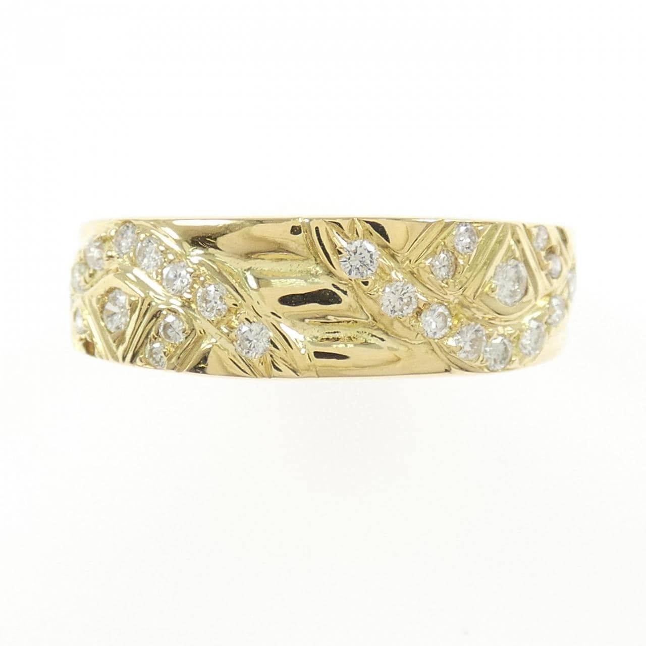 750YG Diamond ring