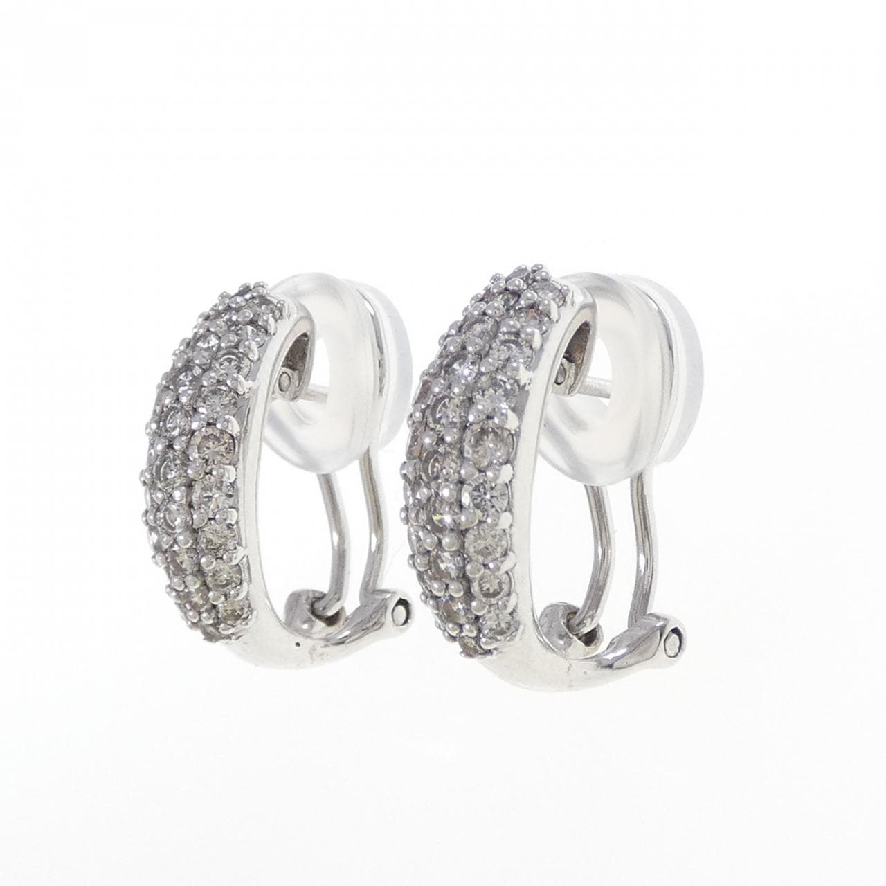 K18WG ダイヤモンド ピアス/イヤリング 1.00CT