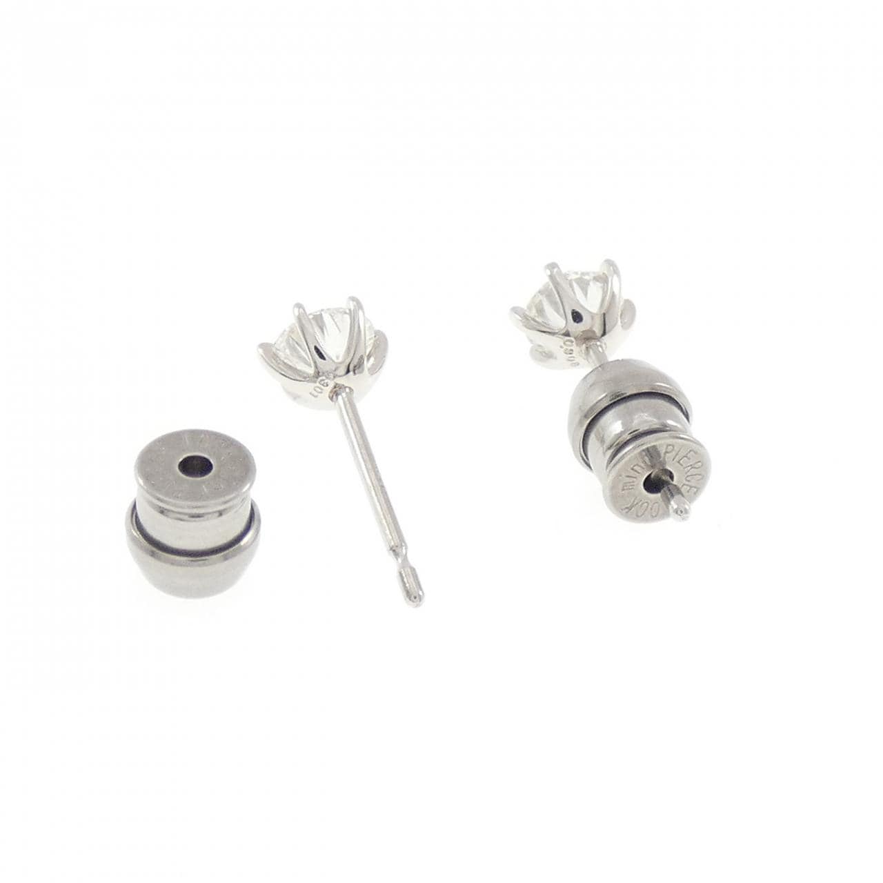【リメイク】PT900/ST ダイヤモンド ピアス 0.301CT 0.308CT G SI1 EXT-VG