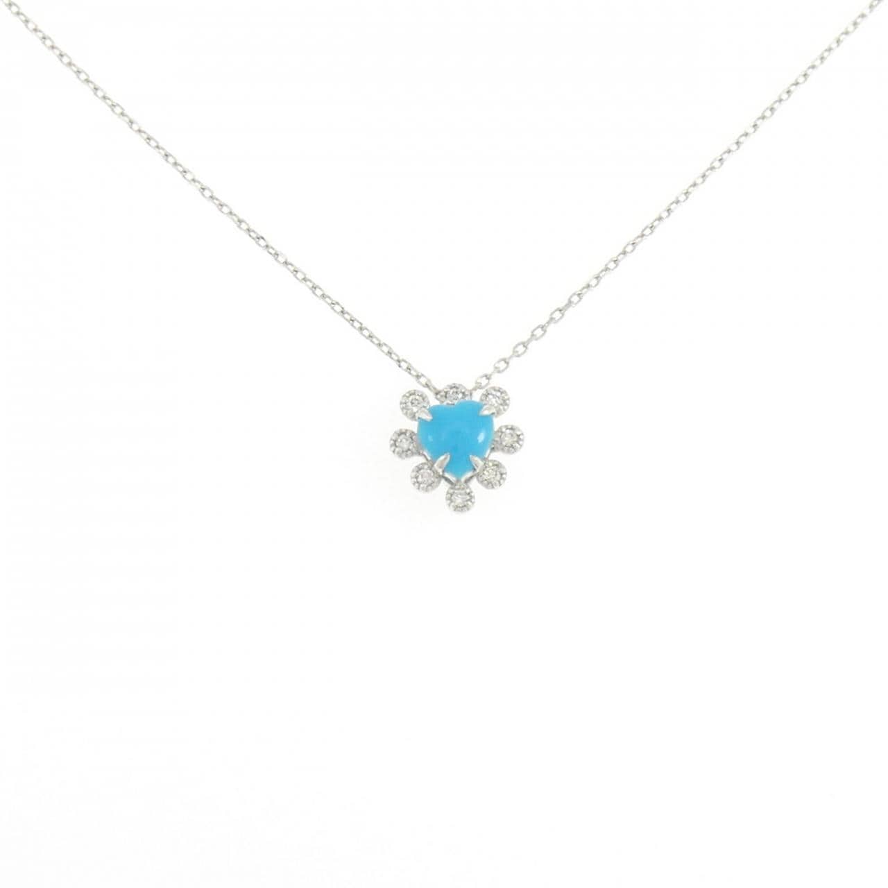 コメ兵｜PT900/PT850 ハート ターコイズ ネックレス 0.25CT