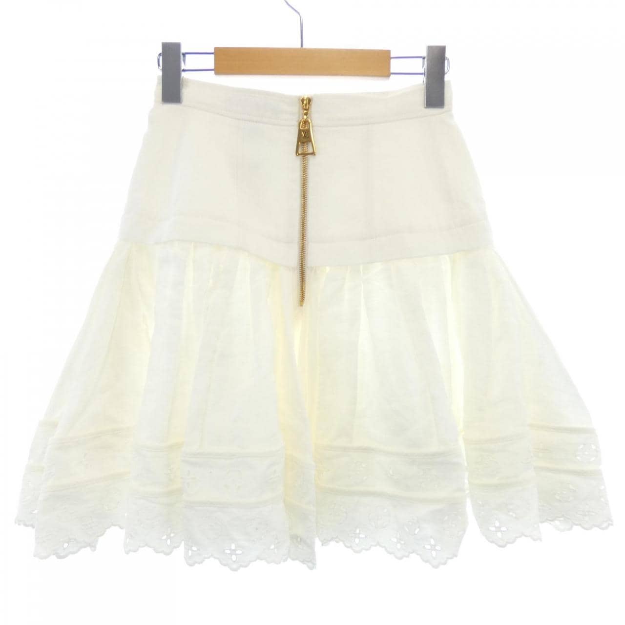 ルイヴィトン LOUIS VUITTON ブロデリーアングレーズモノグラムラッフルスカート FNJB01O92 スカート