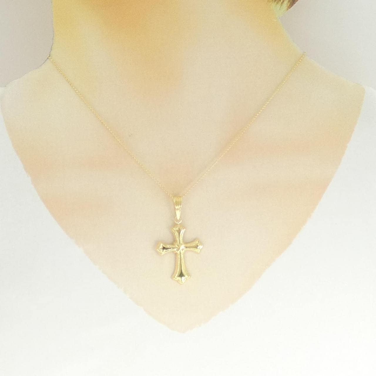 K18YG クロス ネックレス
