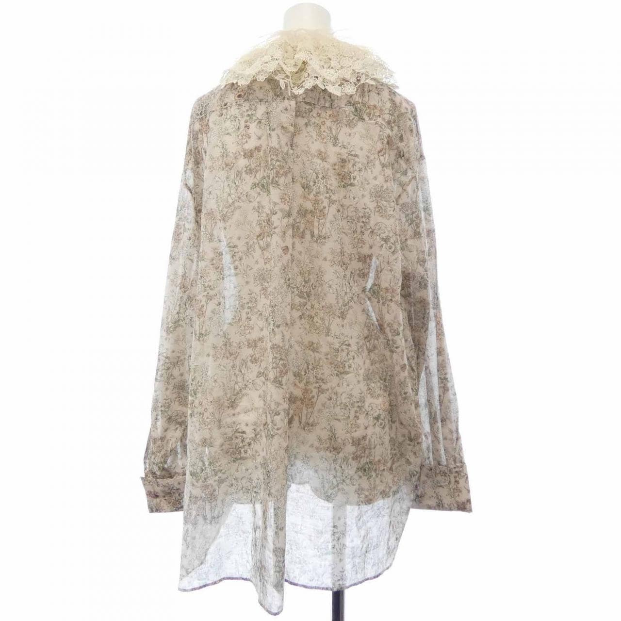 クリスチャンディオール CHRISTIAN DIOR ルーシュカラー付きブラウス 551B34A3B35 トップス