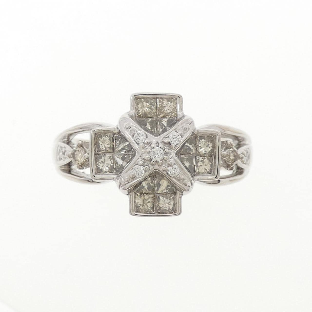 K18WG ダイヤモンド リング