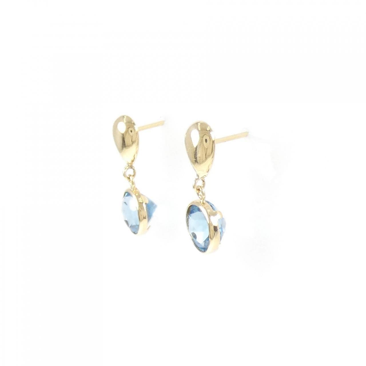 K18YG ブルートパーズ ピアス