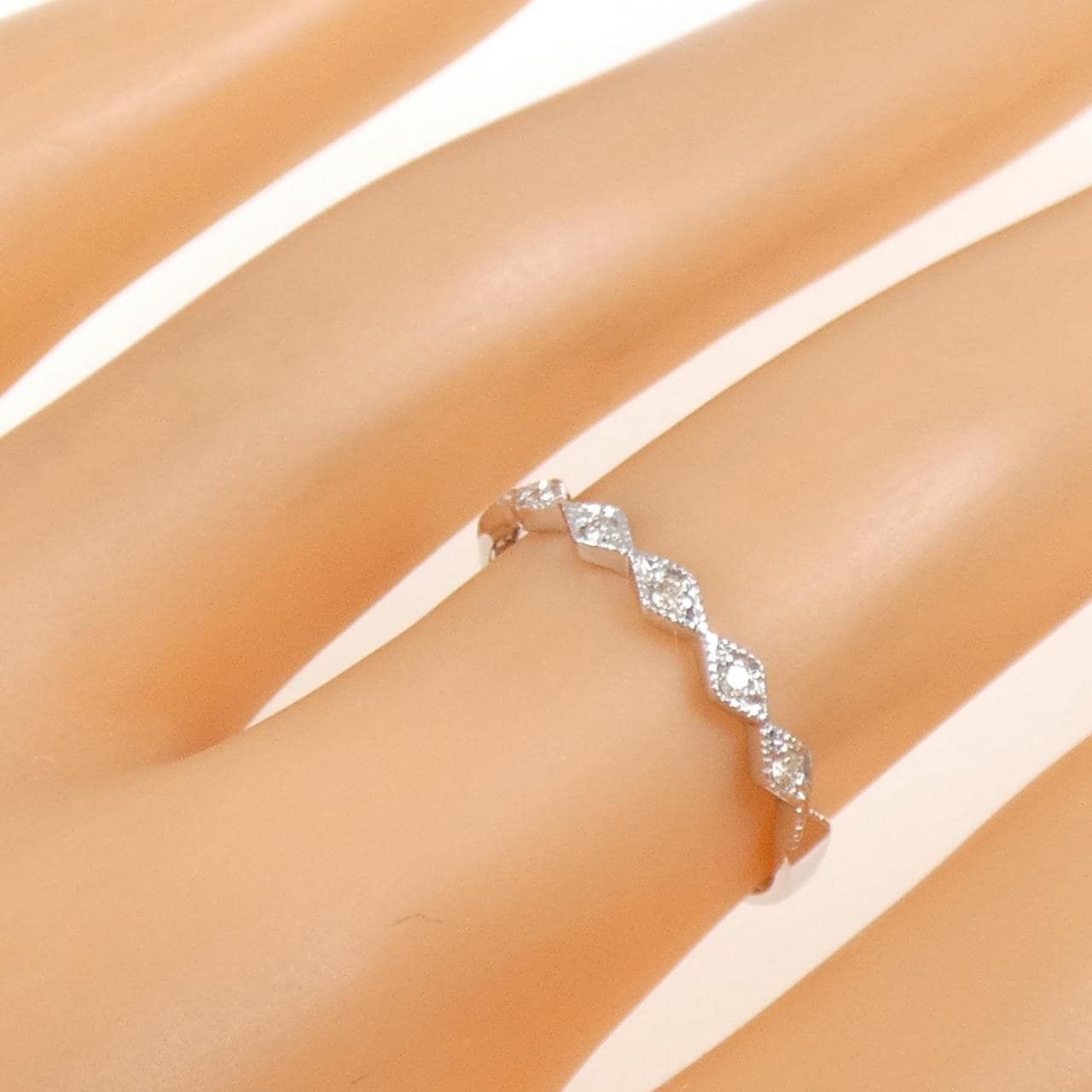 K10WG ダイヤモンド リング 0.05CT