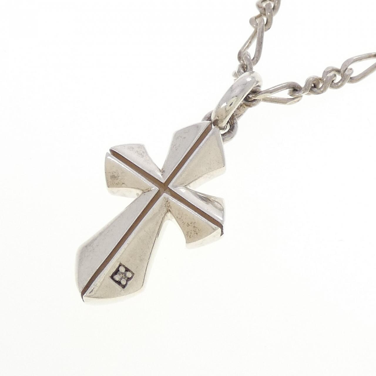 シルバー クロス ダイヤモンド ネックレス